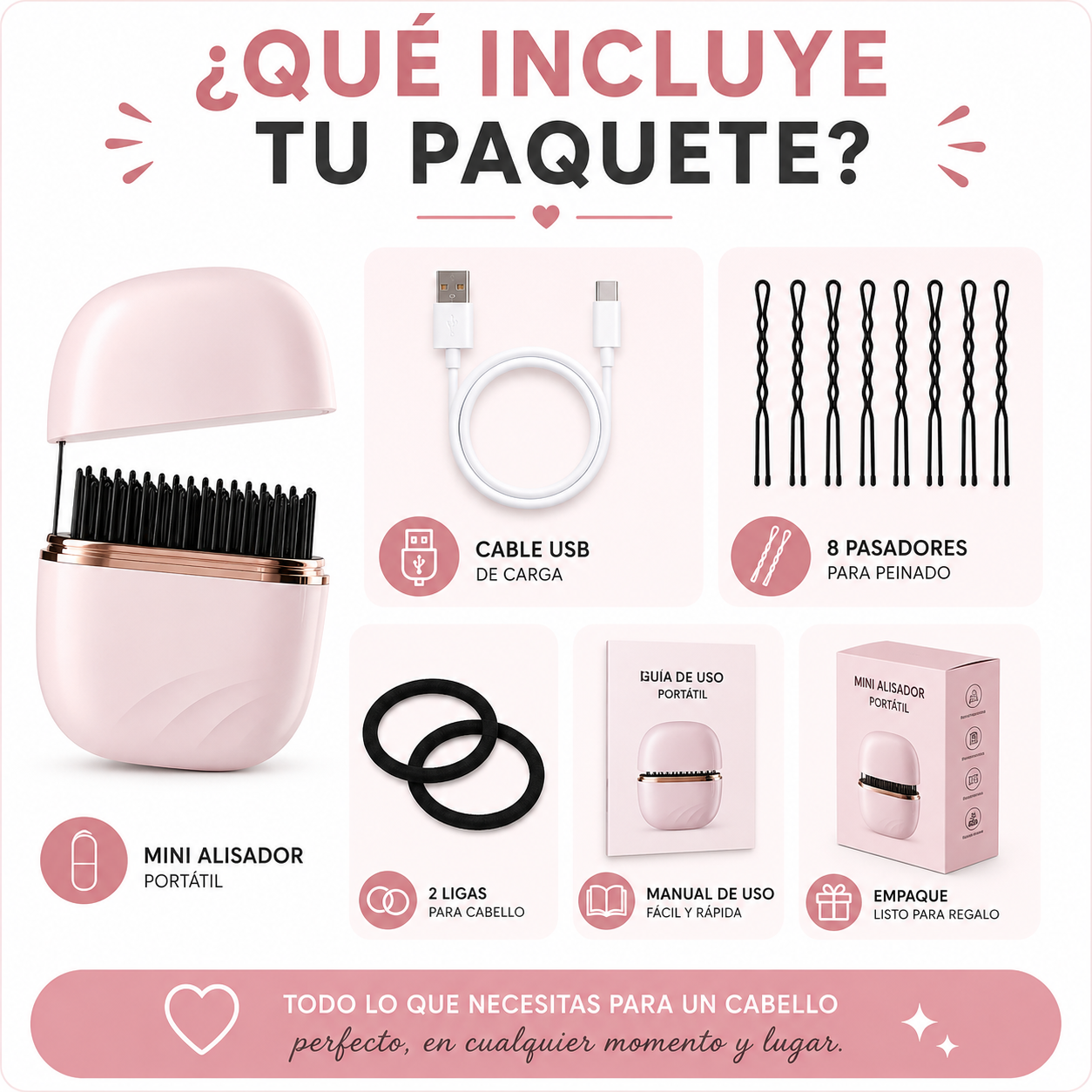 Mini Cepillo Alisador