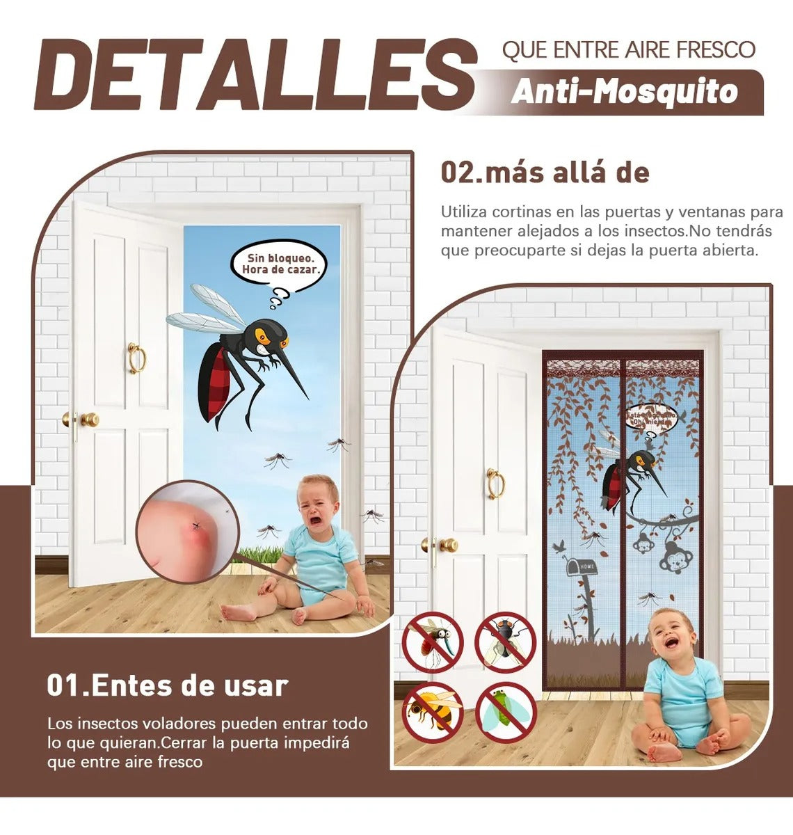 2x1 Cortina Magnética Antimosquitos